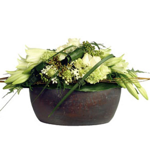 Arrangement of cut flowers with bowl Arrangement of cut flowers with bowl