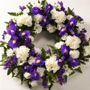 Blue and White Classic Selection Wreath