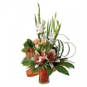 Bouquet of Cut Flowers with Vase